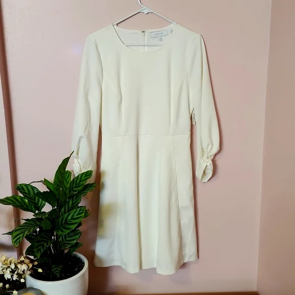 slim fit dress slacks Lark & RO Forest Green Fit & Flare Short Sleeve Dress